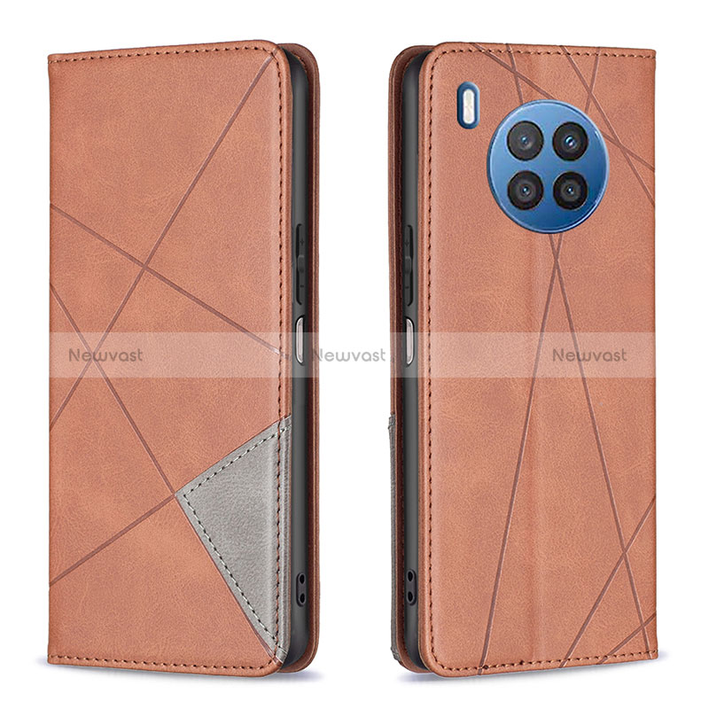 Leather Case Stands Flip Cover Holder B07F for Huawei Nova 8i