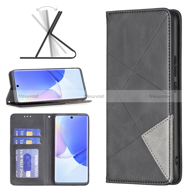 Leather Case Stands Flip Cover Holder B07F for Huawei Nova 9