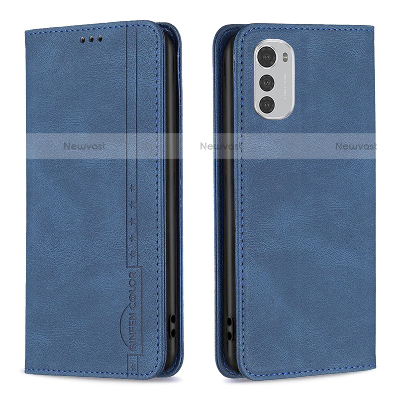 Leather Case Stands Flip Cover Holder B07F for Motorola Moto E32s