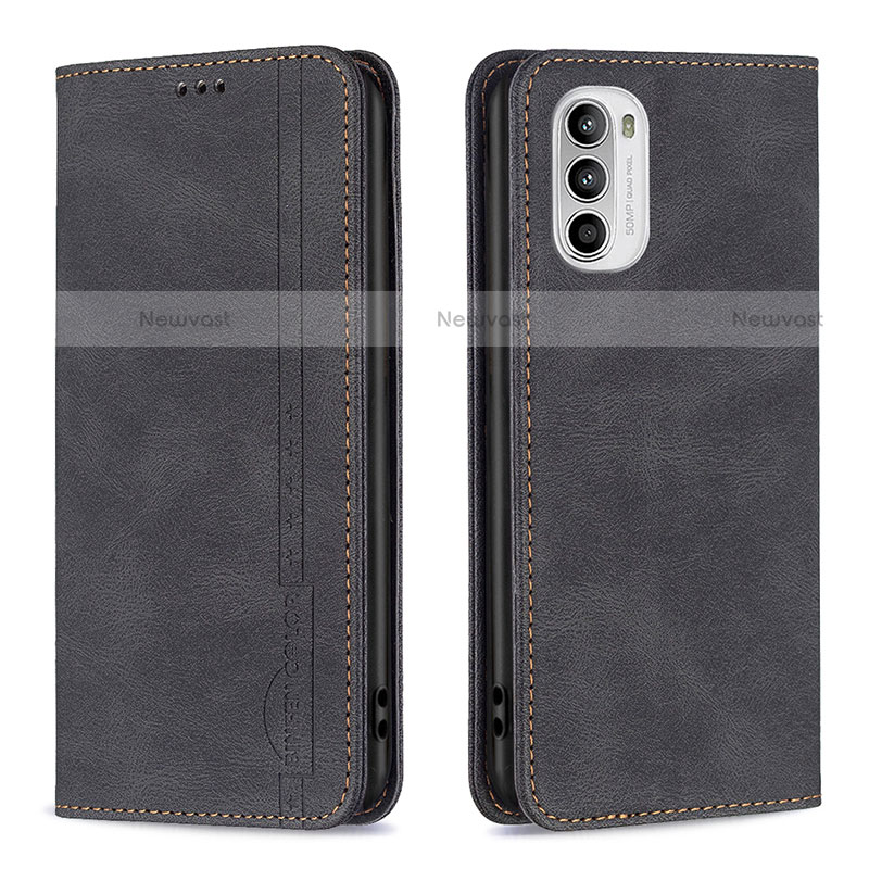 Leather Case Stands Flip Cover Holder B07F for Motorola Moto Edge (2022) 5G