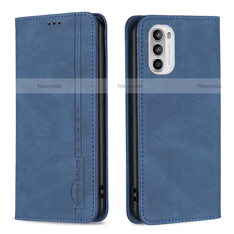 Leather Case Stands Flip Cover Holder B07F for Motorola Moto Edge (2022) 5G