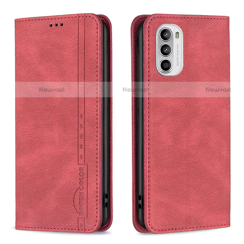 Leather Case Stands Flip Cover Holder B07F for Motorola Moto Edge (2022) 5G