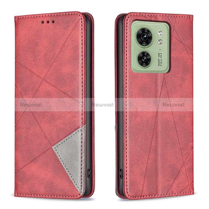 Leather Case Stands Flip Cover Holder B07F for Motorola Moto Edge (2023) 5G