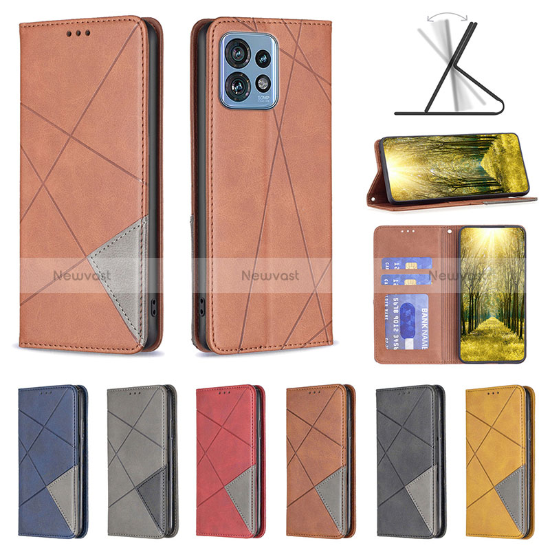 Leather Case Stands Flip Cover Holder B07F for Motorola Moto Edge 40 Pro 5G