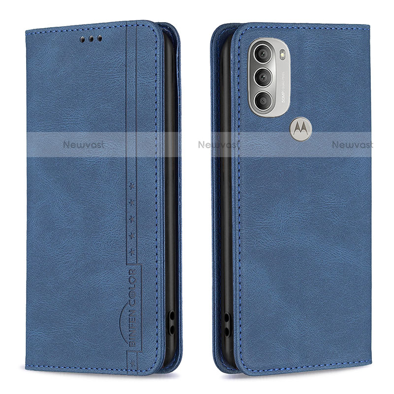 Leather Case Stands Flip Cover Holder B07F for Motorola Moto G51 5G