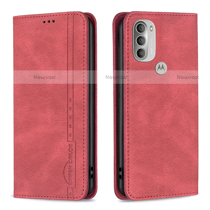 Leather Case Stands Flip Cover Holder B07F for Motorola Moto G51 5G