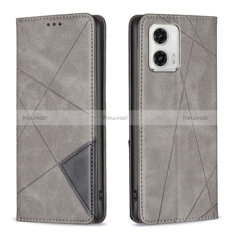 Leather Case Stands Flip Cover Holder B07F for Motorola Moto G73 5G