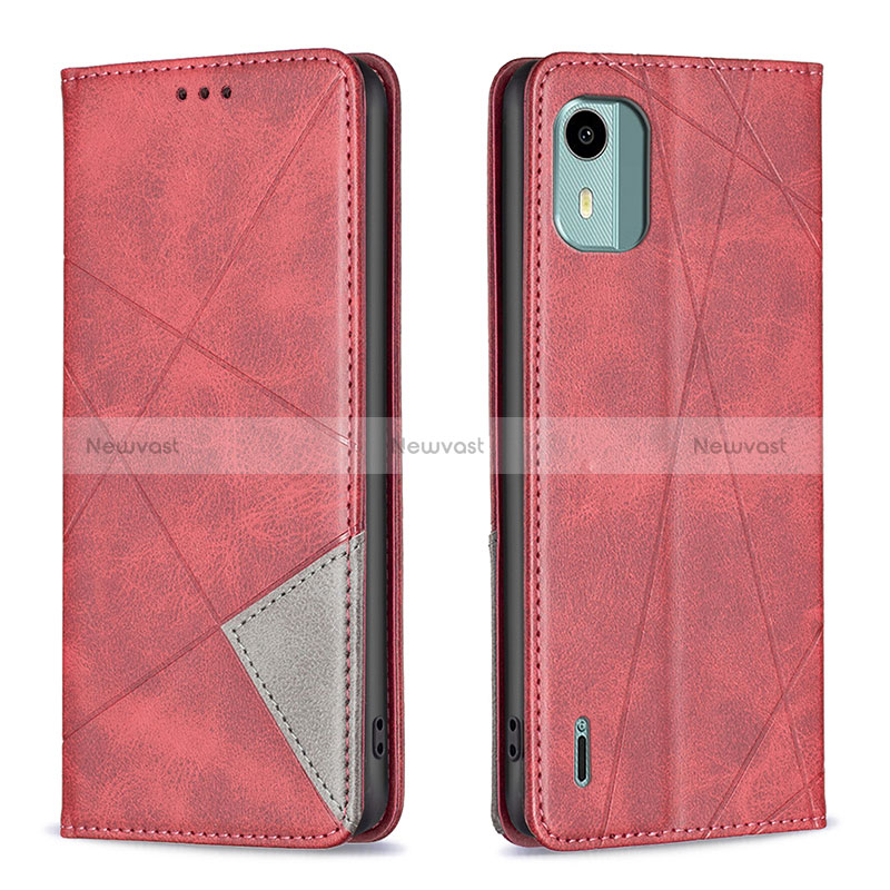 Leather Case Stands Flip Cover Holder B07F for Nokia C12 Plus