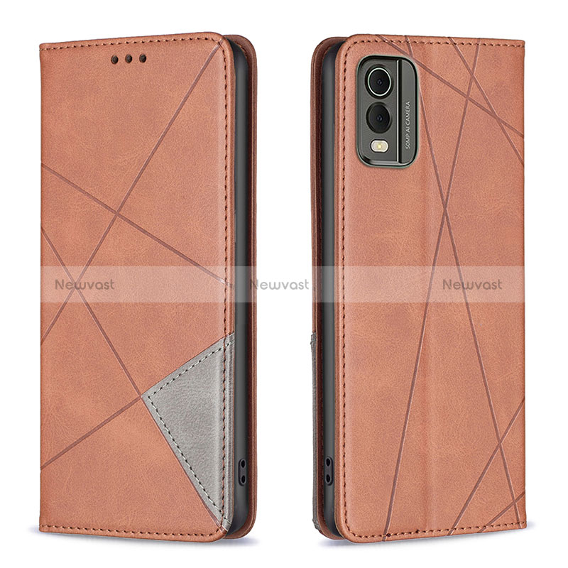 Leather Case Stands Flip Cover Holder B07F for Nokia C210