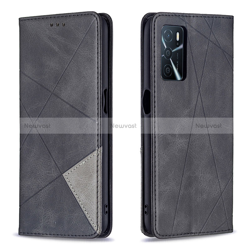 Leather Case Stands Flip Cover Holder B07F for Oppo A54s