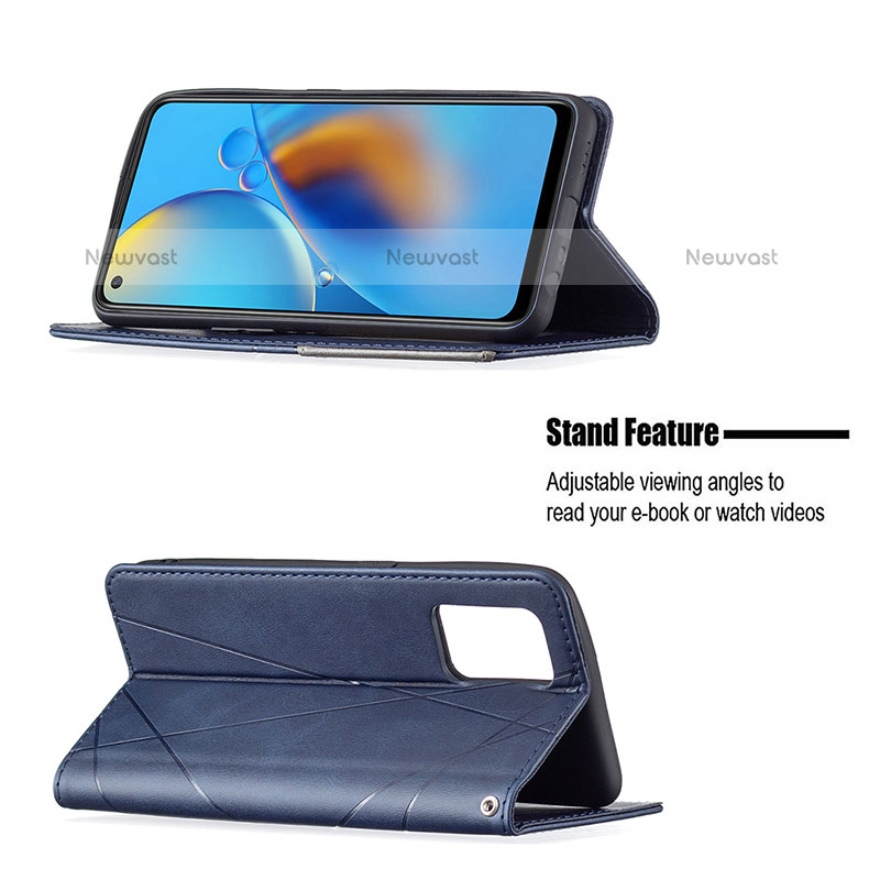 Leather Case Stands Flip Cover Holder B07F for Oppo A74 4G