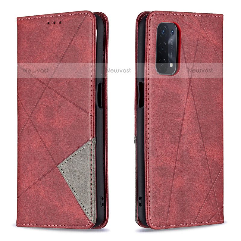 Leather Case Stands Flip Cover Holder B07F for Oppo A93 5G