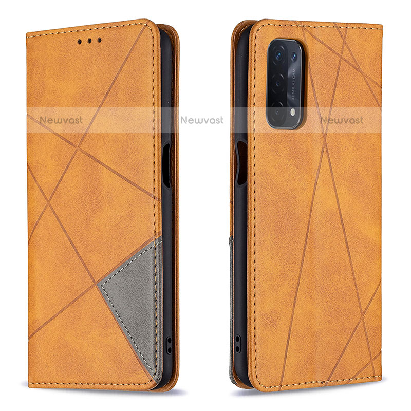 Leather Case Stands Flip Cover Holder B07F for Oppo A93 5G