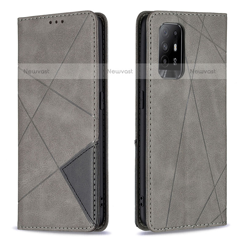 Leather Case Stands Flip Cover Holder B07F for Oppo A94 5G