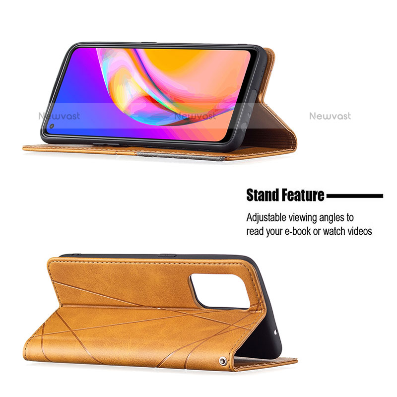 Leather Case Stands Flip Cover Holder B07F for Oppo A94 5G