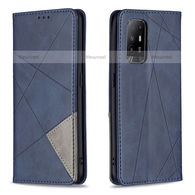 Leather Case Stands Flip Cover Holder B07F for Oppo A95 5G