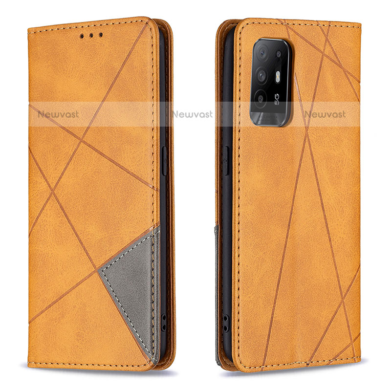 Leather Case Stands Flip Cover Holder B07F for Oppo A95 5G