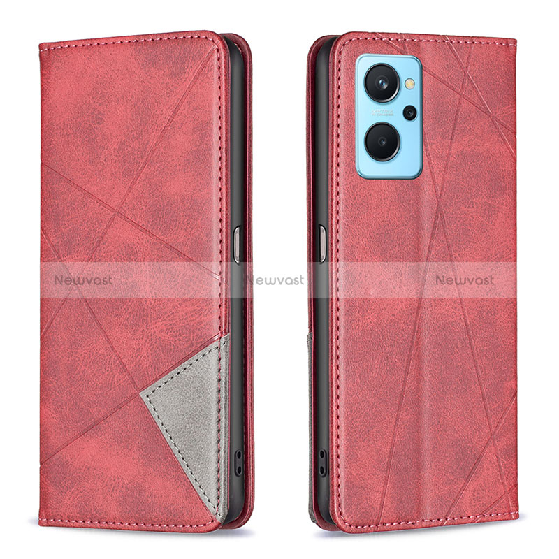 Leather Case Stands Flip Cover Holder B07F for Oppo A96 4G