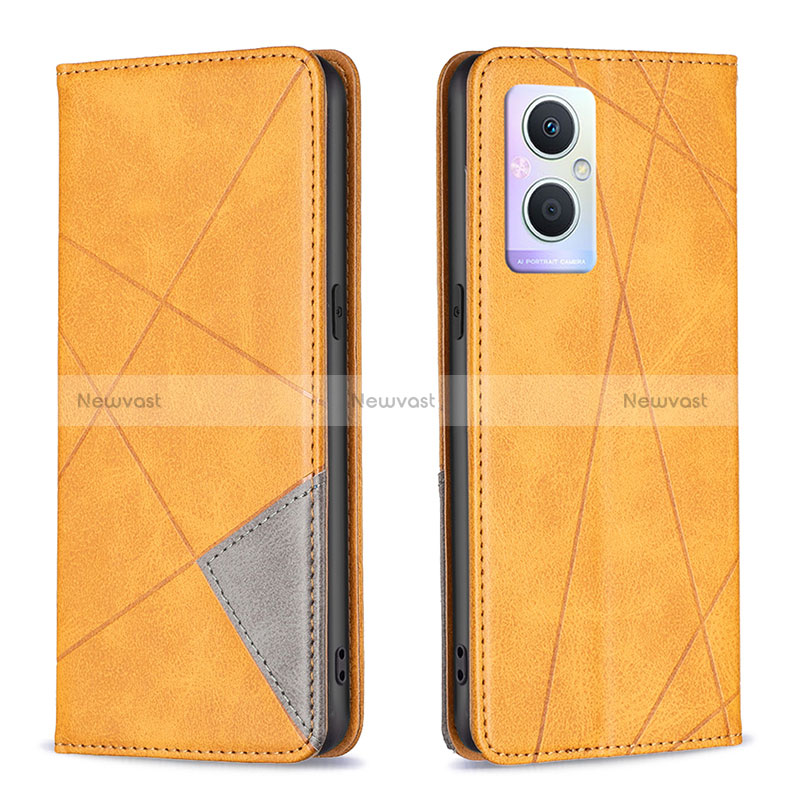 Leather Case Stands Flip Cover Holder B07F for Oppo A96 5G