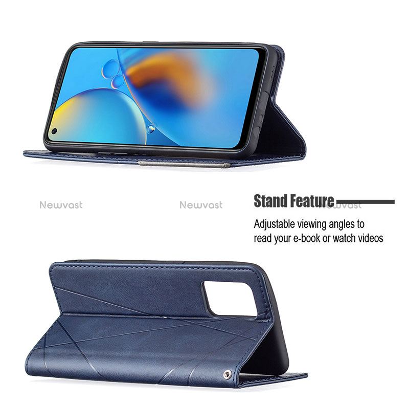 Leather Case Stands Flip Cover Holder B07F for Oppo F19s