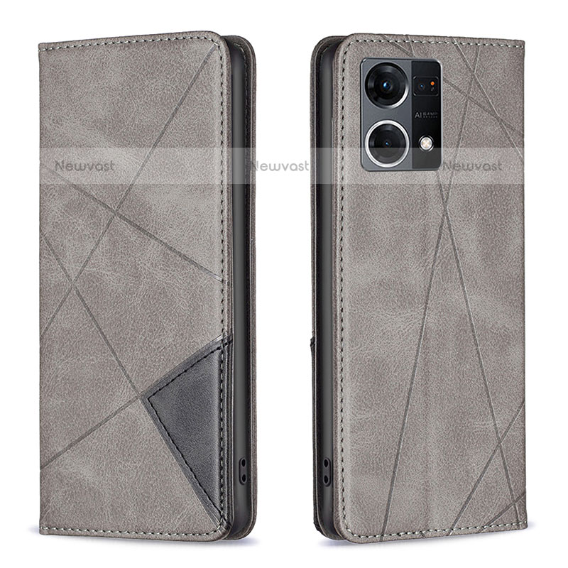 Leather Case Stands Flip Cover Holder B07F for Oppo F21 Pro 4G