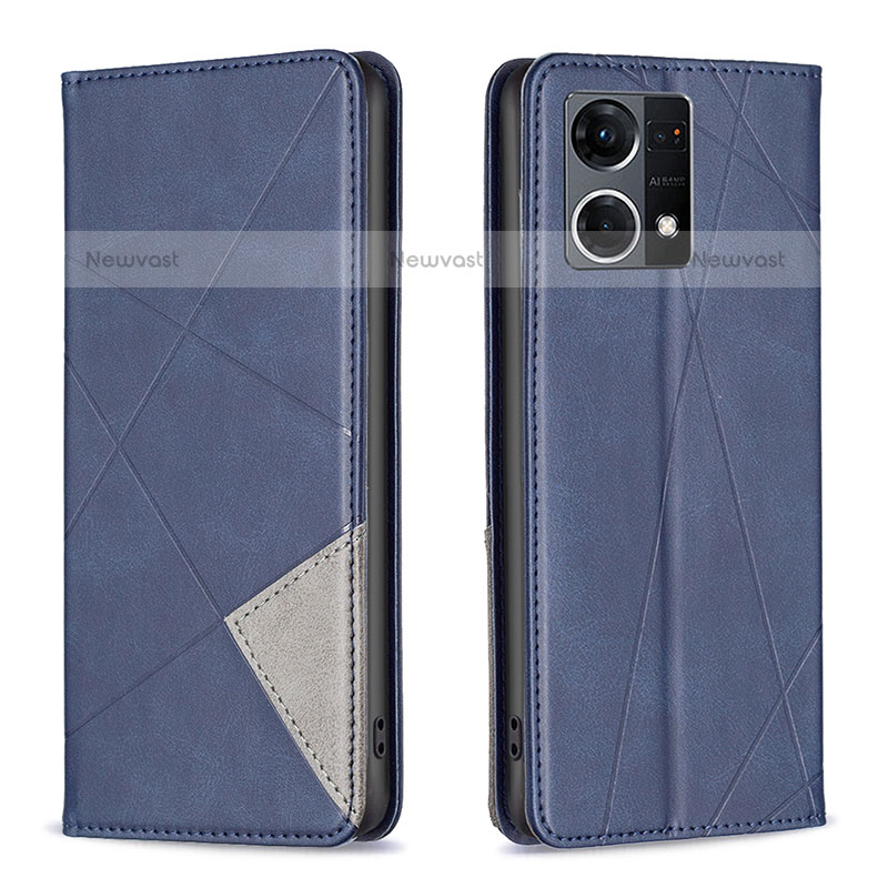 Leather Case Stands Flip Cover Holder B07F for Oppo F21 Pro 4G
