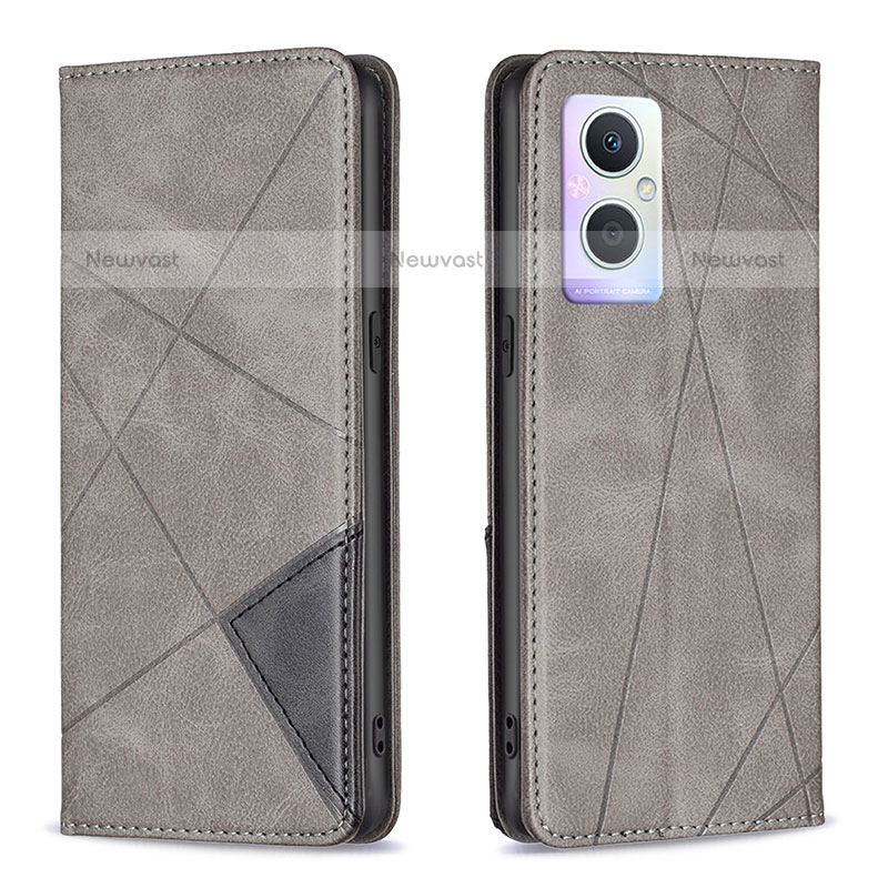 Leather Case Stands Flip Cover Holder B07F for Oppo F21 Pro 5G