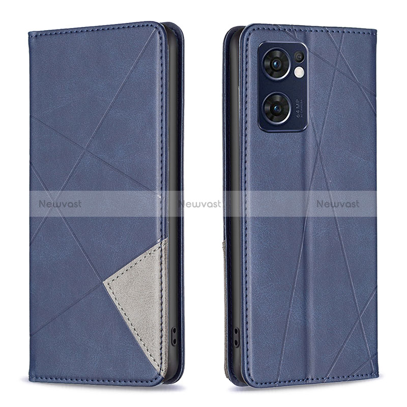 Leather Case Stands Flip Cover Holder B07F for Oppo Find X5 Lite 5G