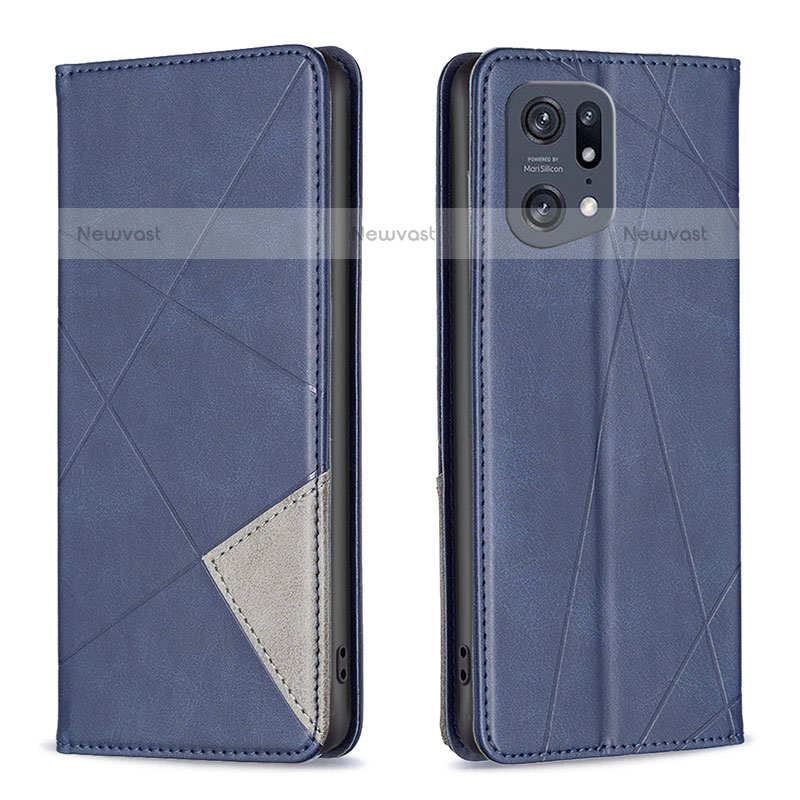 Leather Case Stands Flip Cover Holder B07F for Oppo Find X5 Pro 5G