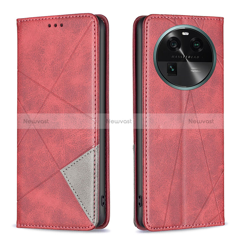 Leather Case Stands Flip Cover Holder B07F for Oppo Find X6 5G