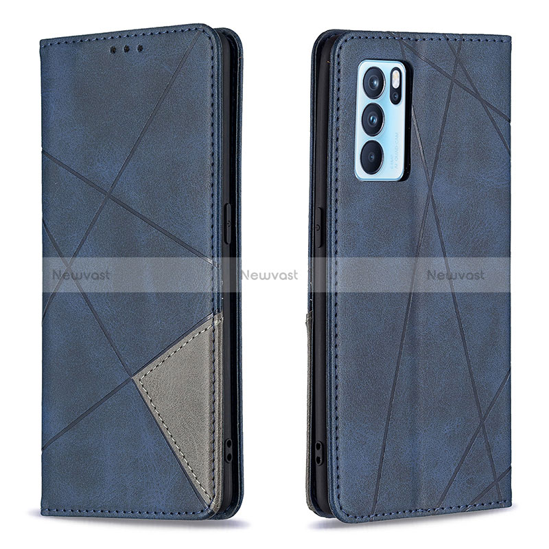 Leather Case Stands Flip Cover Holder B07F for Oppo Reno6 Pro 5G India