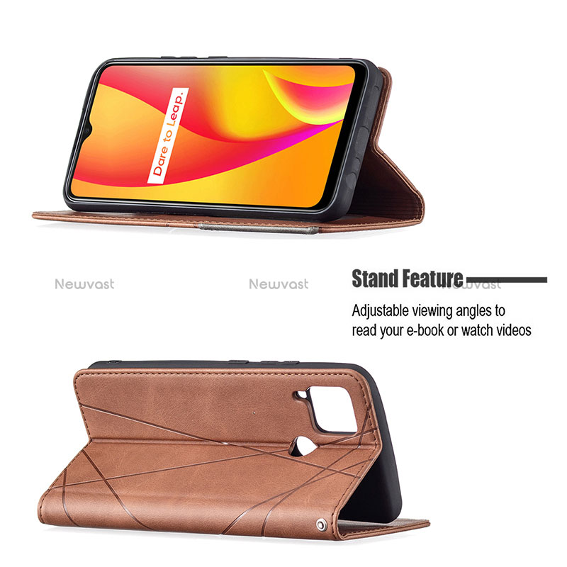 Leather Case Stands Flip Cover Holder B07F for Realme 7i RMX2193