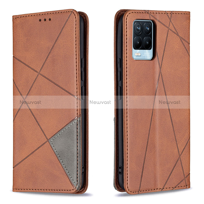 Leather Case Stands Flip Cover Holder B07F for Realme 8 Pro