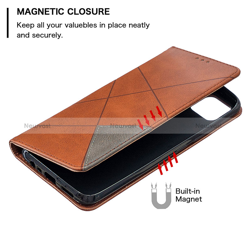 Leather Case Stands Flip Cover Holder B07F for Realme C11 (2021)