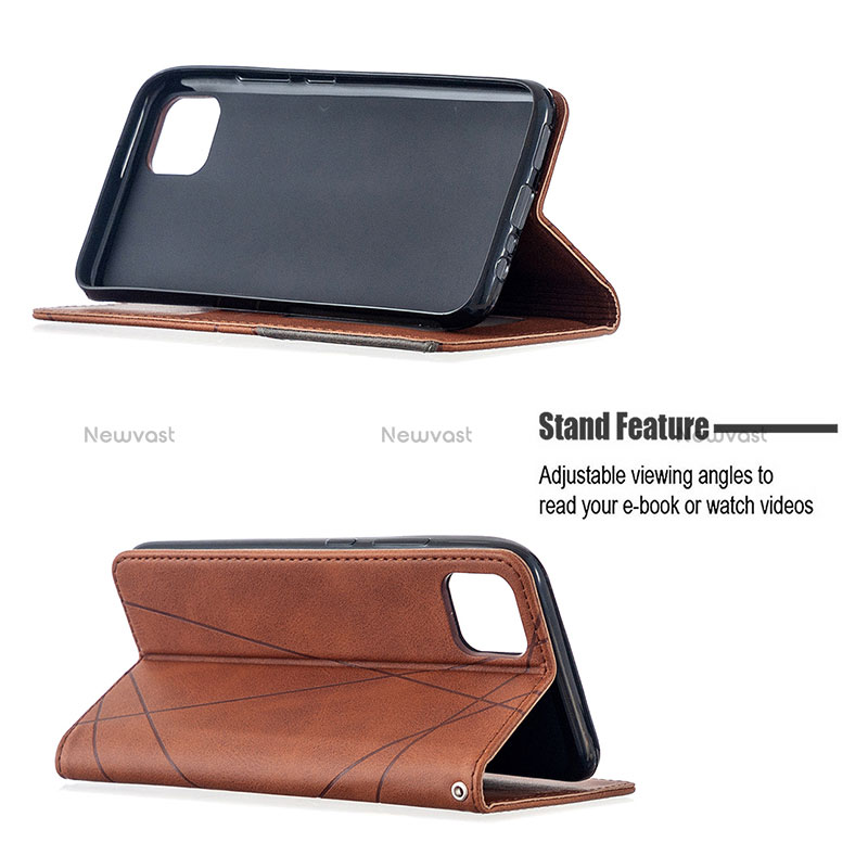 Leather Case Stands Flip Cover Holder B07F for Realme C11 (2021)