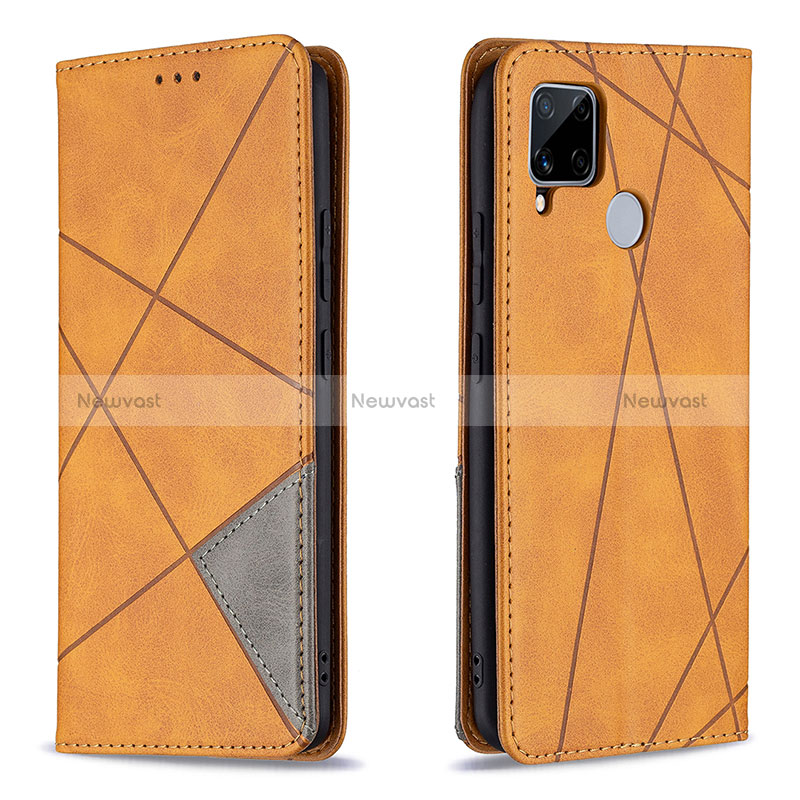 Leather Case Stands Flip Cover Holder B07F for Realme C12