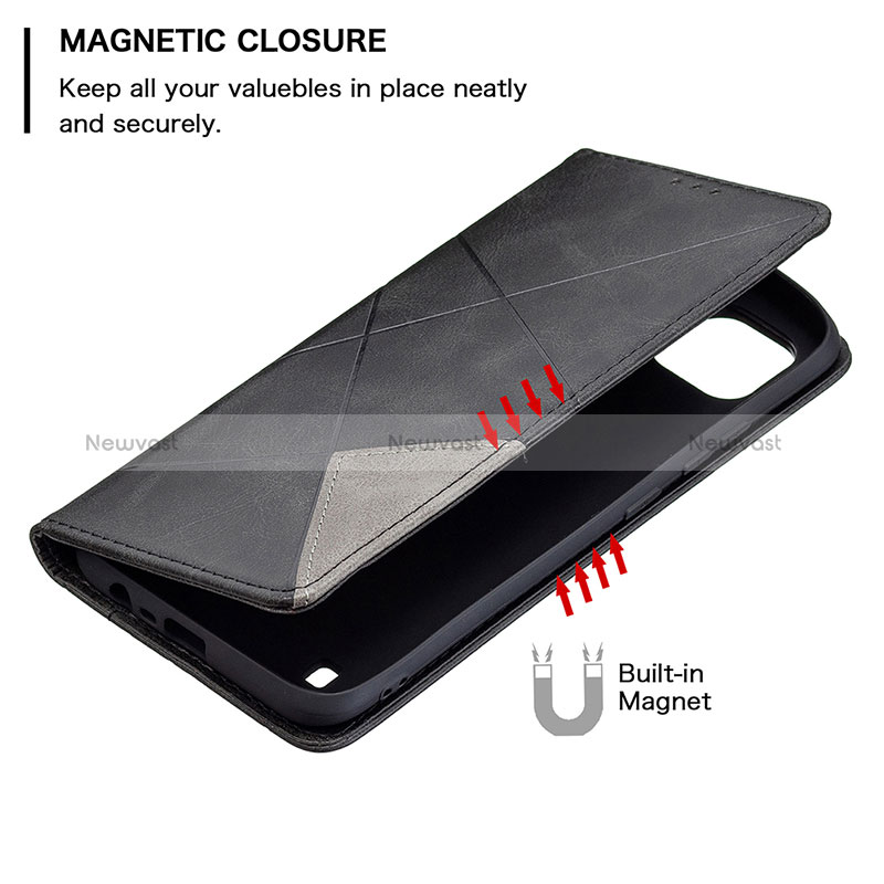 Leather Case Stands Flip Cover Holder B07F for Realme C21