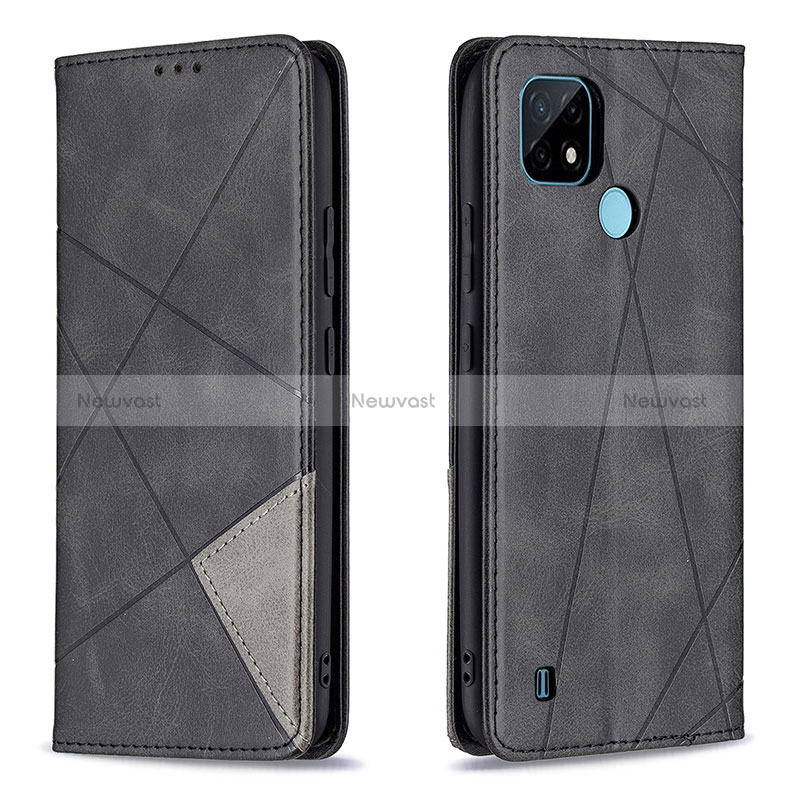 Leather Case Stands Flip Cover Holder B07F for Realme C21