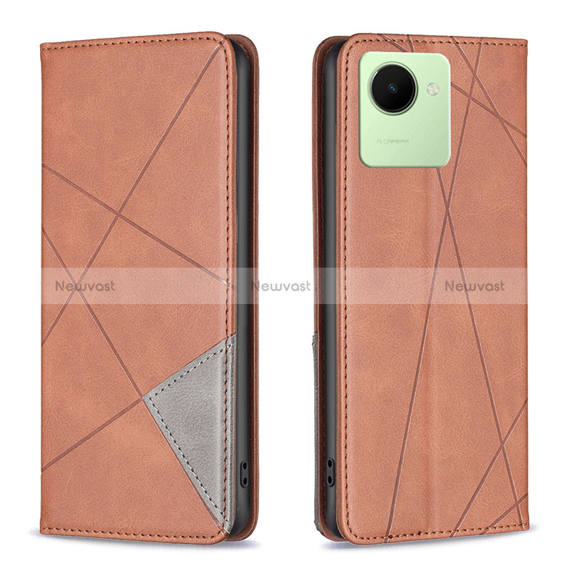 Leather Case Stands Flip Cover Holder B07F for Realme C30