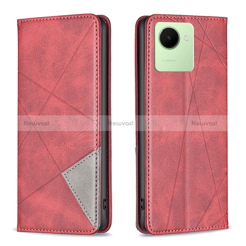 Leather Case Stands Flip Cover Holder B07F for Realme C30