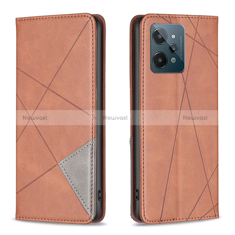 Leather Case Stands Flip Cover Holder B07F for Realme C31