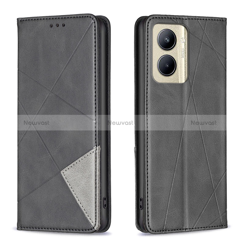 Leather Case Stands Flip Cover Holder B07F for Realme C33