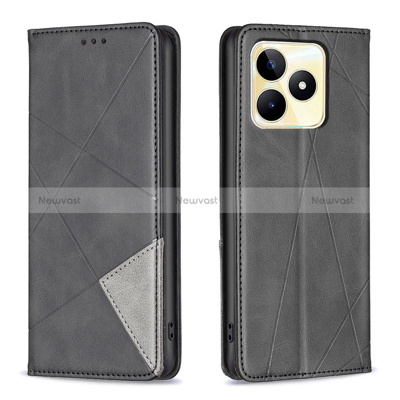 Leather Case Stands Flip Cover Holder B07F for Realme C51