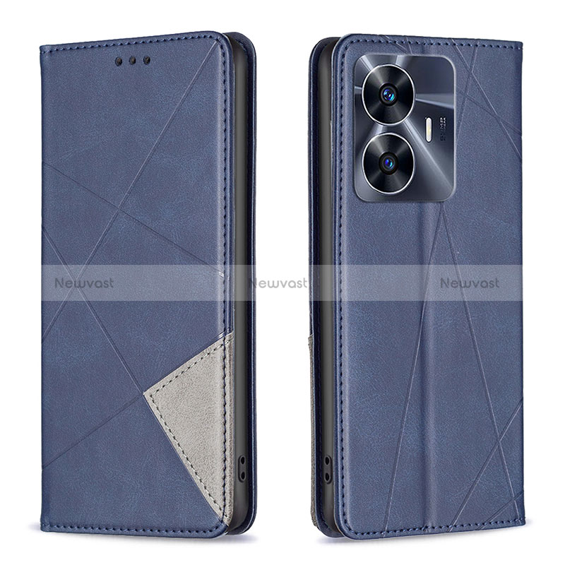 Leather Case Stands Flip Cover Holder B07F for Realme C55