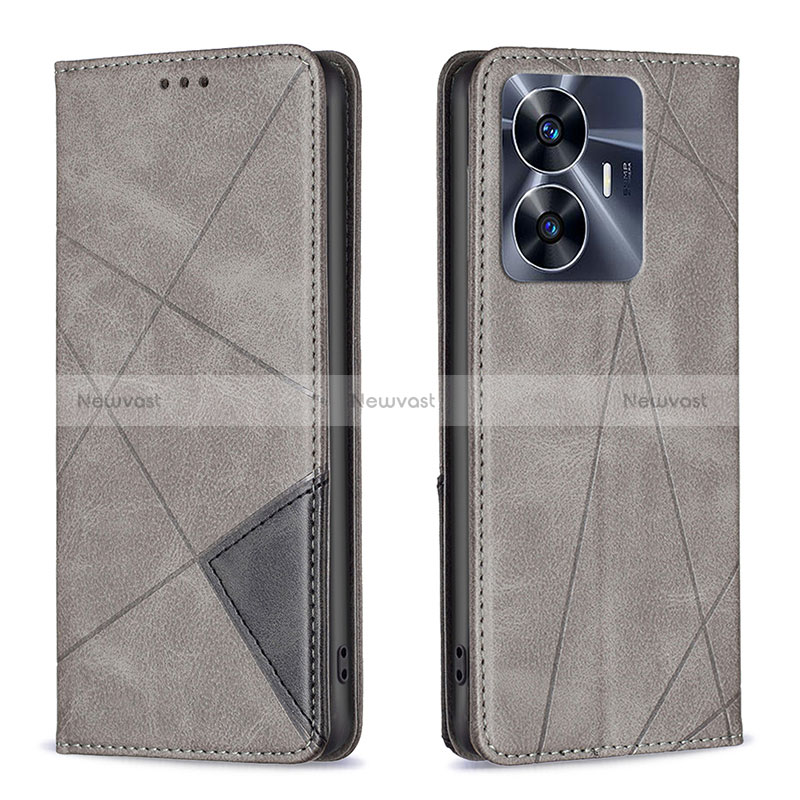 Leather Case Stands Flip Cover Holder B07F for Realme C55