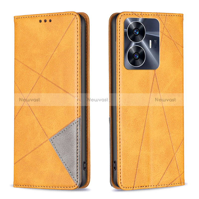 Leather Case Stands Flip Cover Holder B07F for Realme C55