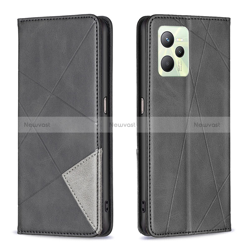 Leather Case Stands Flip Cover Holder B07F for Realme Narzo 50A Prime