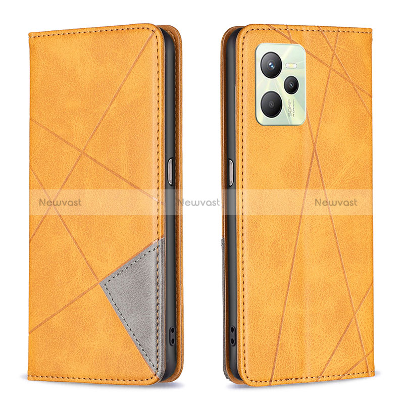 Leather Case Stands Flip Cover Holder B07F for Realme Narzo 50A Prime