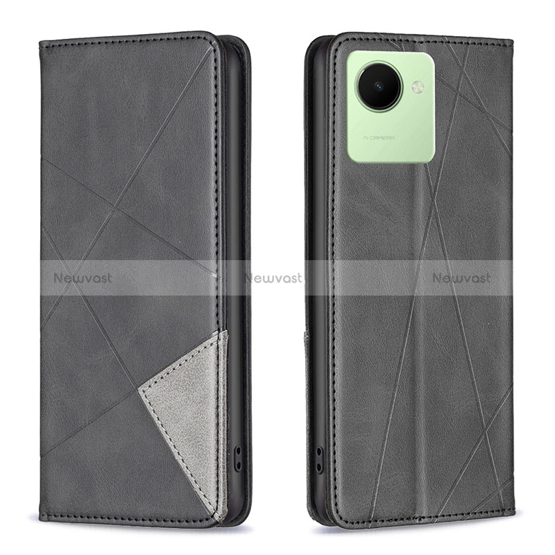 Leather Case Stands Flip Cover Holder B07F for Realme Narzo 50i Prime