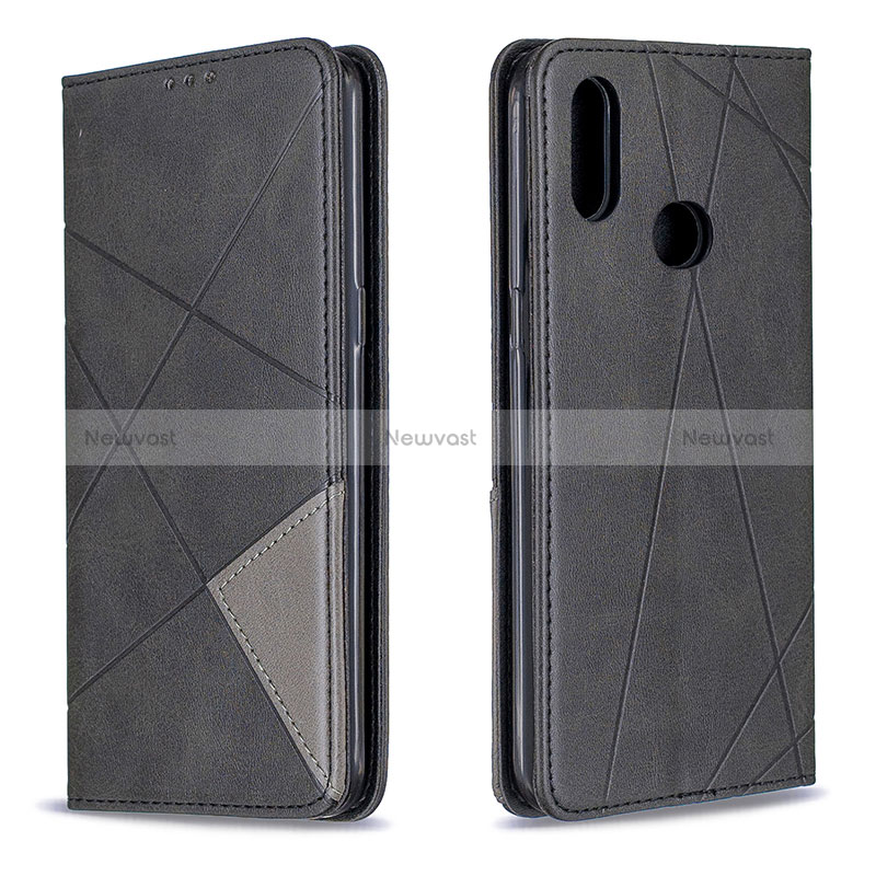 Leather Case Stands Flip Cover Holder B07F for Samsung Galaxy A10s Black